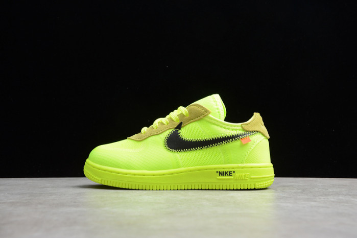 air force 1 td x off white volt hyper jade cone toddler bv0853-700